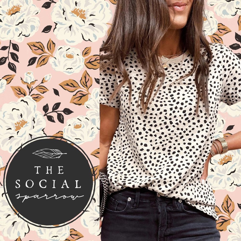Cream Dot Tee